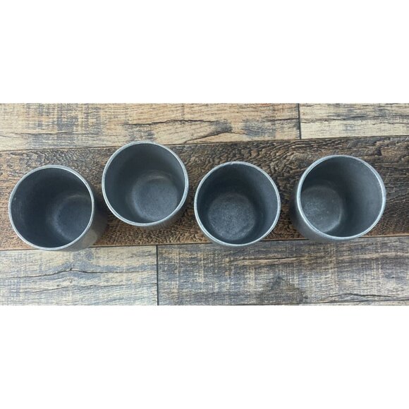 Vintage Carson Freeport PA Pennsylvania Pewter Creamer & 4 Pewter Cups Lot - Picture 4 of 14